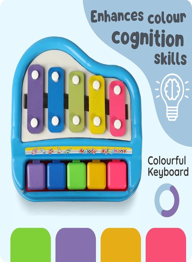 COOFANDY 2 in 1 MINI Xylophone Multicolored Key Keyboard Piano, Preschool Kids Educational Knock Playing Musical Learning Instruments Toy for Toodlers Pre-School Baby Kids Girls Boys Learning Gifts - Image 2